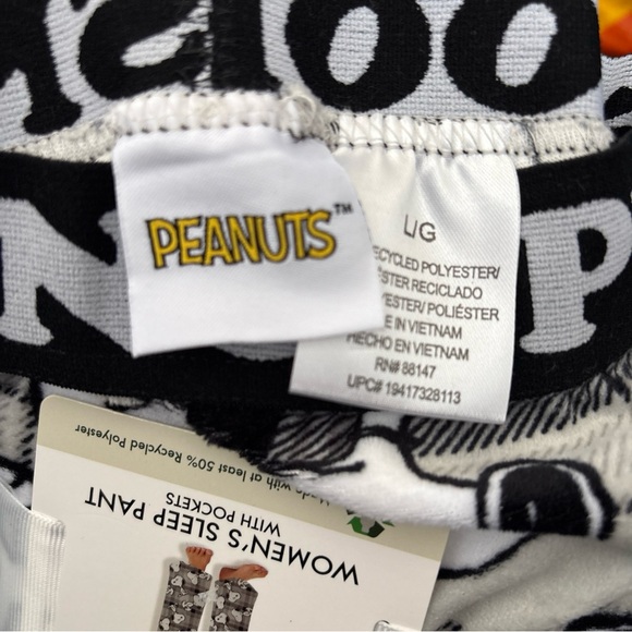 Peanuts Snoopy Women’s Sleep Pants With Pockets Size L 12/14 New With Tags - Picture 6 of 7
